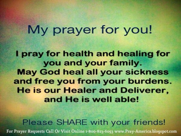 short prayer for good health