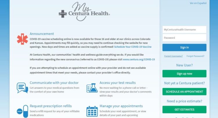 my centura health login terbaru