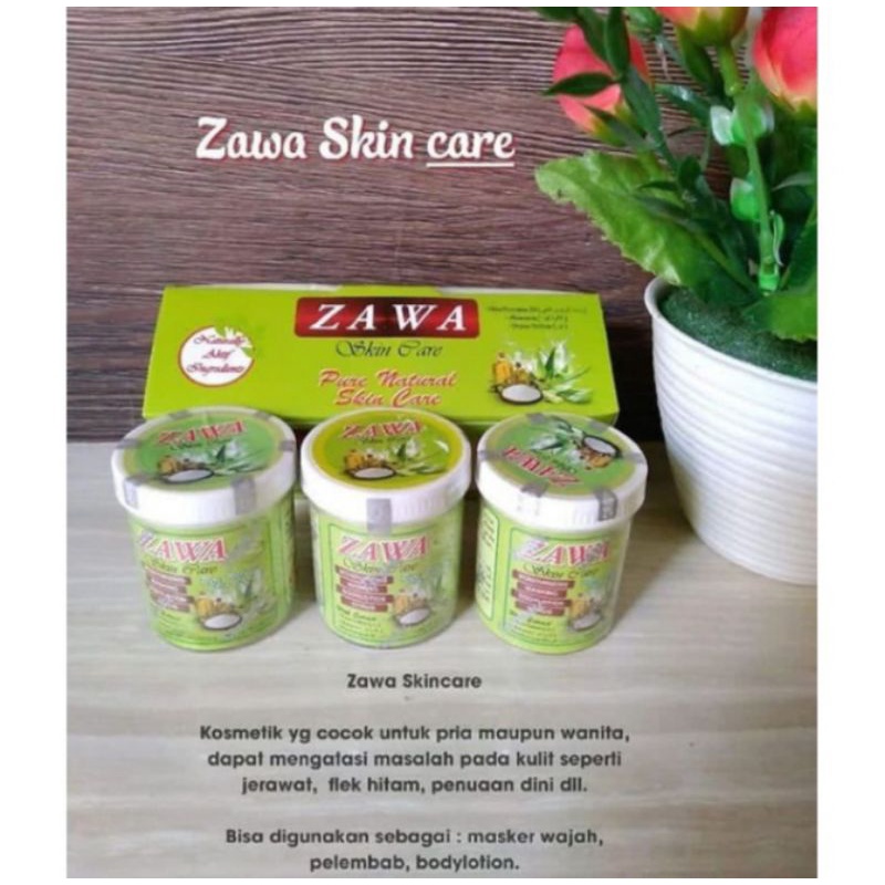 cara pakai zawa skin care moisturizing body lotion masking scrub terbaru