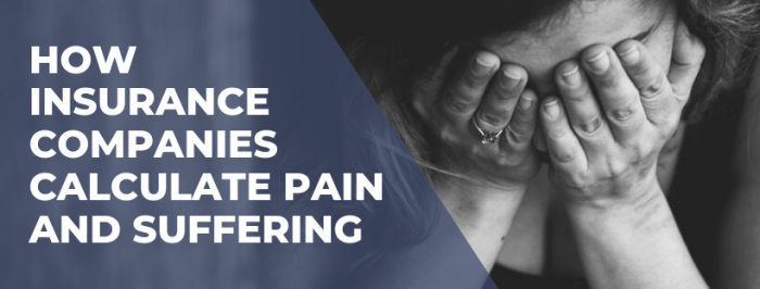 How do insurance companies calculate pain and suffering