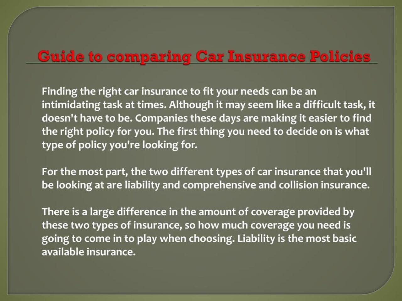 Car insurance comparison