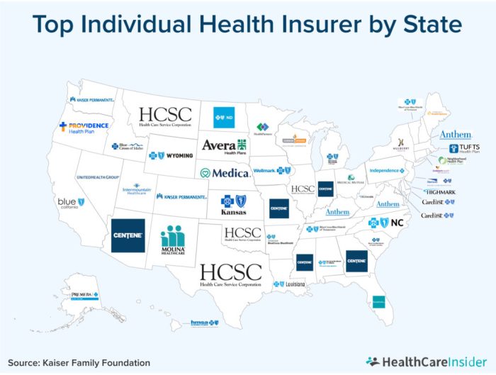 Who are the top 5 health insurance companies